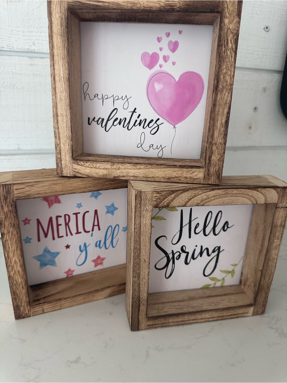 Rustic Wooden Frames w/ exchangeable Cards